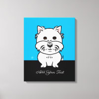 Cute Westie Chien Canvas Imprimer