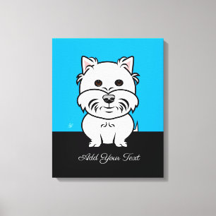 Toile Cute Westie Chien Canvas Imprimer