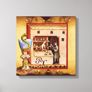 Toile CUVETTE de médecine de MONOGRAMME de HYGEIA,