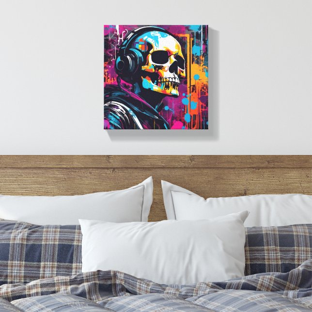 toile cyber punk 3D  (Insitu(Chambre))