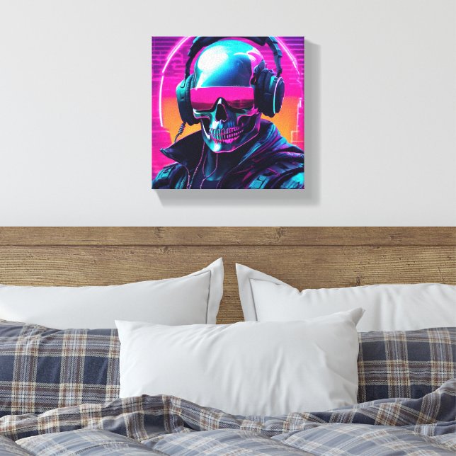 toile cyber punk 3D  (Insitu(Chambre))