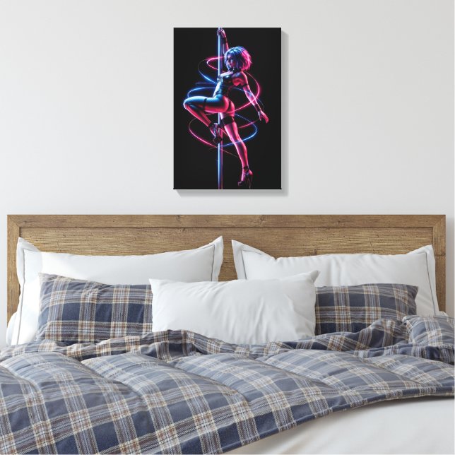 Toile Cyberpunk Danseuse  (Insitu(Chambre))