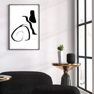 Toile Cycle de rotation : noir et blanc Abstrait