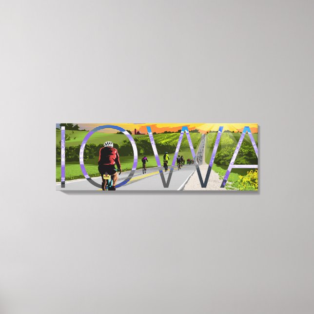 Toile Cyclisme en Iowa Canvas Art (Recto)