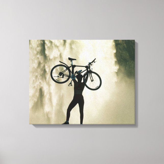 Toile Cycliste devant la cascade (Recto)