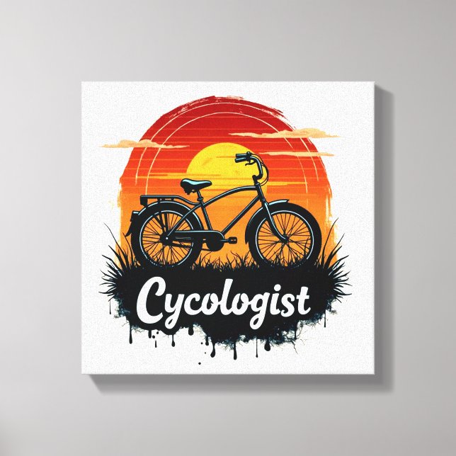 Toile Cycologiste Aventure à vélo : Tir graphique au cou (Recto)