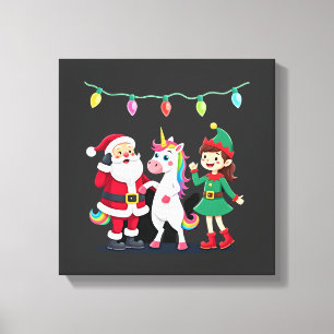 Toile Dabbing Santa Elfe Licorne Noël Enfants Garçons Ho