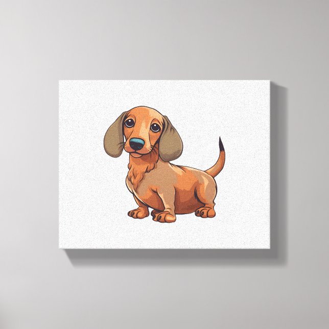 Toile Dachshund Chien mignonne (Recto)