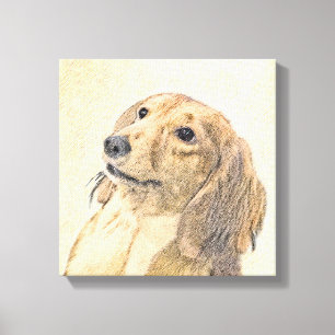 Toile Dachshund (Longhaerien) Peinture - Art Chien origi