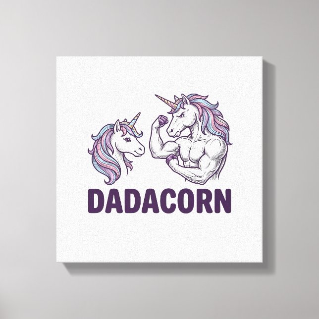 Toile Dadacorn Funny Unicorn Dad Vector Shirt Design_1 (Recto)