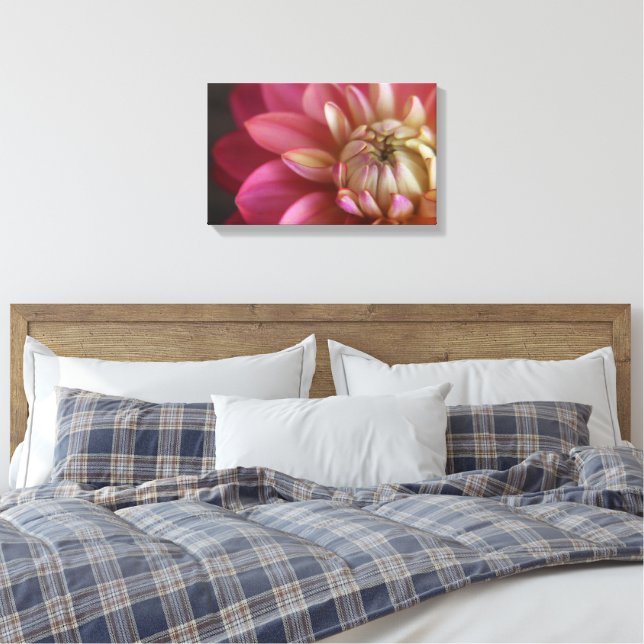 Toile Dahlia rose (Insitu(Chambre))