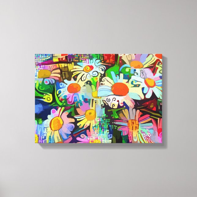Toile Daisies-| Zazzle_Growshop. (Recto)