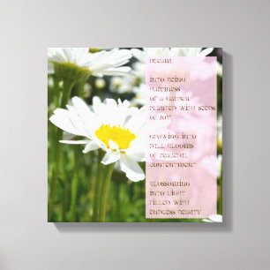 Toile Daisy Dream Poem Canvas Imprimer