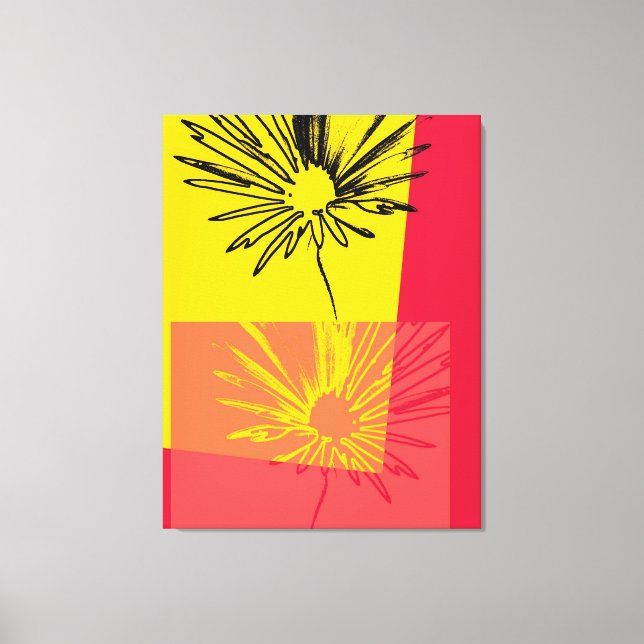 Toile Daisy Flower c.1982 - Beaux-arts Wrapped Canvas (Recto)
