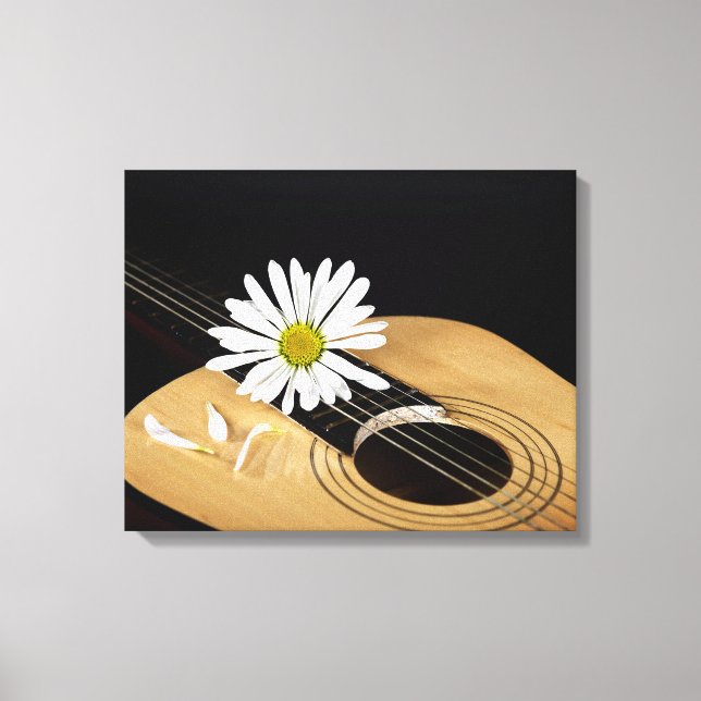 Toile Daisy sur la guitare (Recto)