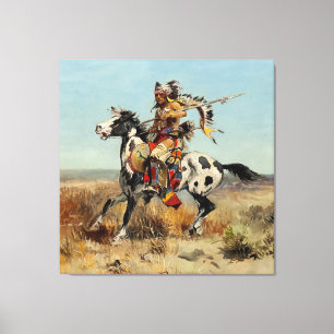 Toile « Dakota Chief » Western Art de Charles M Russell