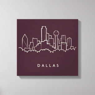 Toile Dallas Texas Skyline