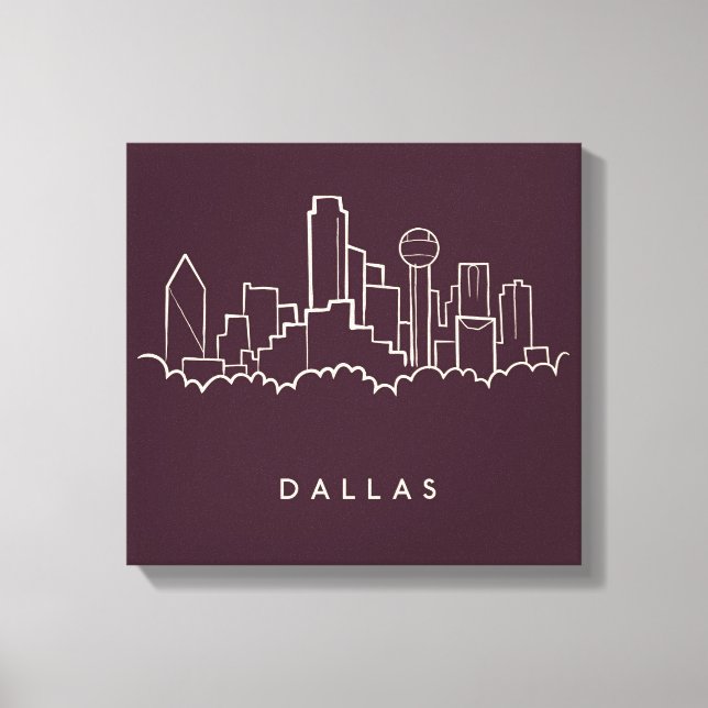 Toile Dallas Texas Skyline (Recto)