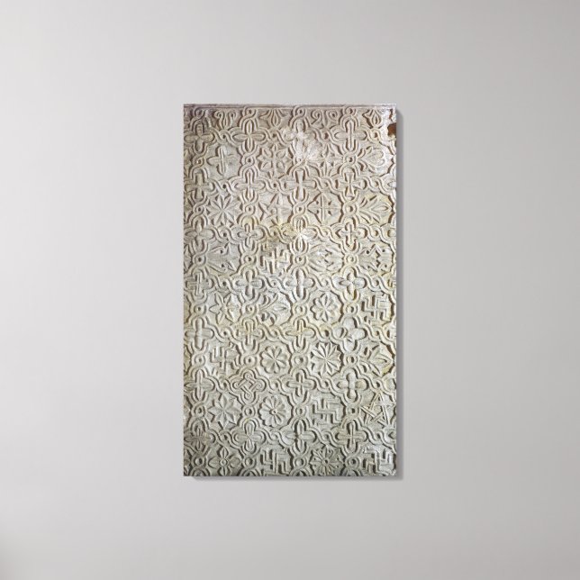 Toile dalle byzantine avec décoration cruciforme, 12ème- (Recto)