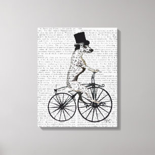 Toile Dalmate sur la bicyclette