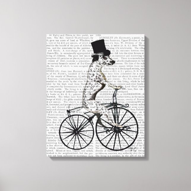 Toile Dalmatien à vélo (Recto)