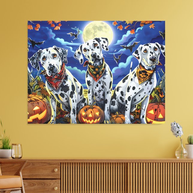 Toile Dalmatien Halloween Effrayant (Insitu(Salon))