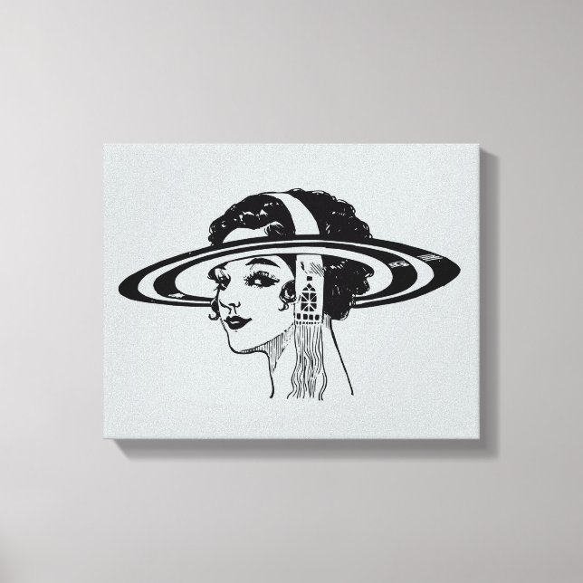 Toile (Dame avec Casquette Vintage) (Recto)
