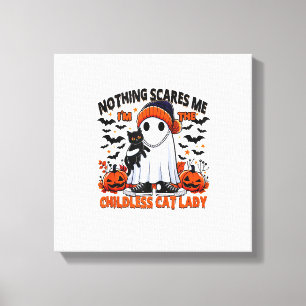 Toile Dame de chat sans enfants Halloween Fantôme Épouva