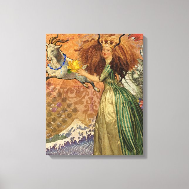 Toile Dame de la Renaissance Capricorne Fantastique Vint (Recto)