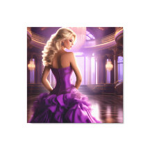 Dame de la Salle de Bal Violette
