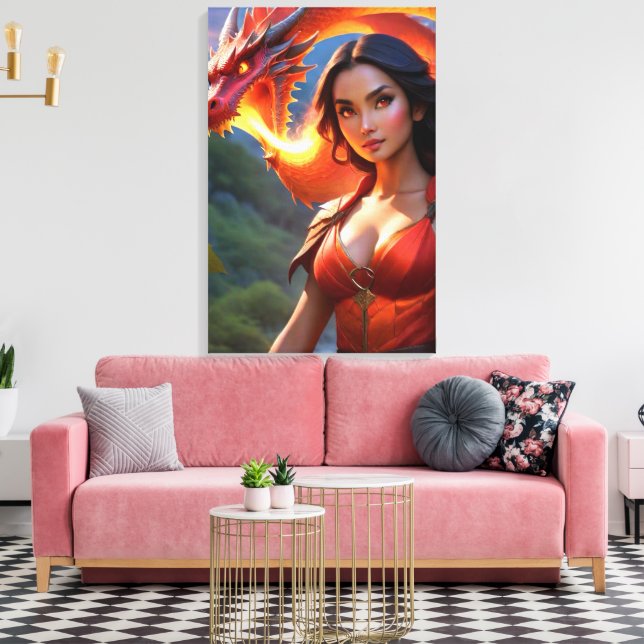 Toile Dame Dragonne (Insitu(Salon))
