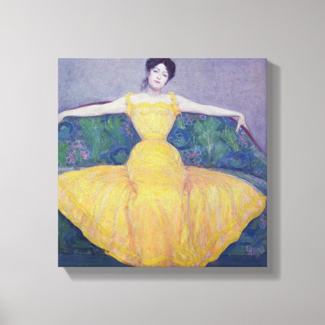 Toile Dame en robe jaune, 1899 (Recto)