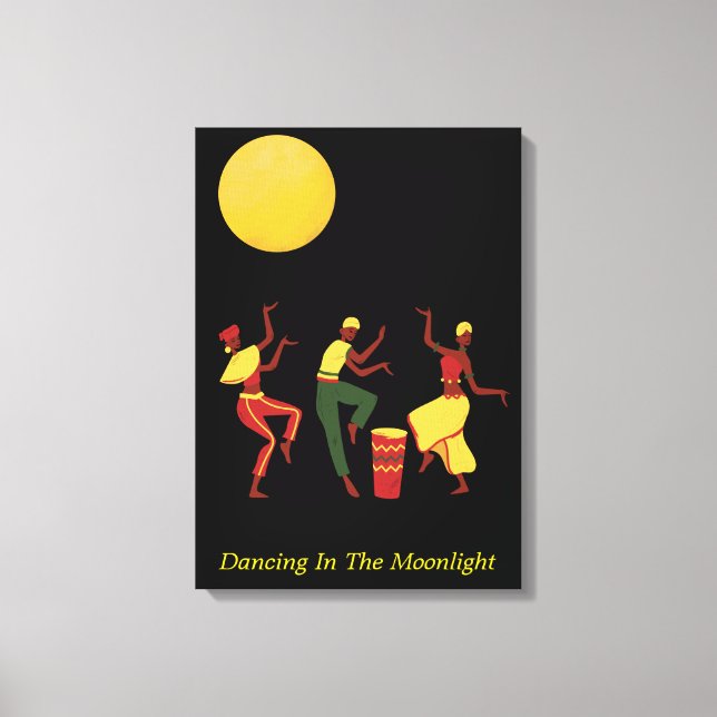 Toile Dancing In the Moonlight - texte modifiable (Recto)