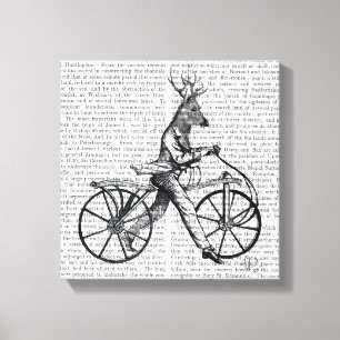 Toile Dandy Deer à vélo Vintage