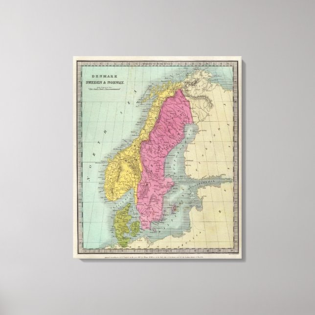 Toile Danemark Suède et Norvège (Recto)