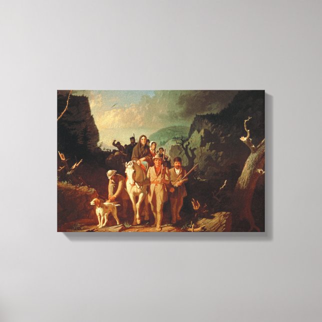Toile Daniel Boone escorte les colons à travers le Cumbe (Recto)