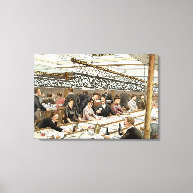 Toile Dans la baie, Diner Heure - Une houle de l'océan o (Recto)