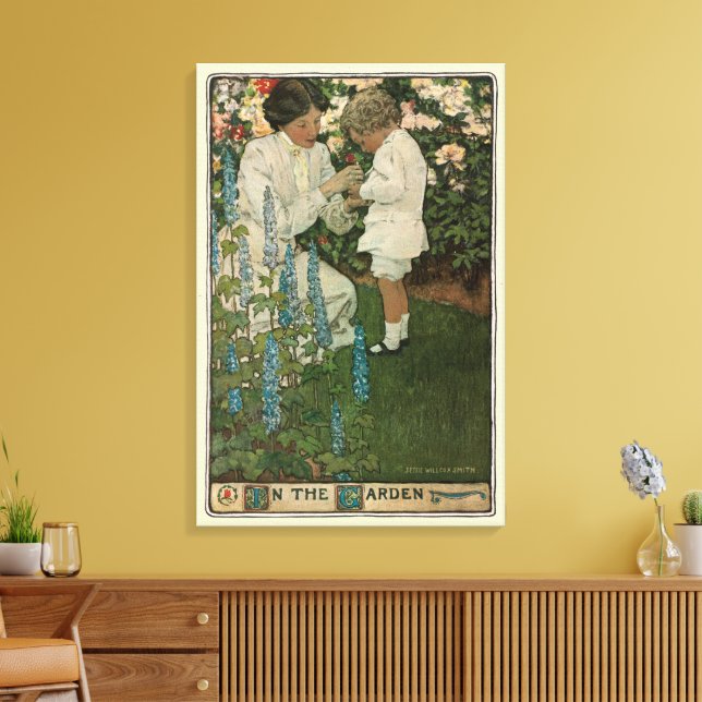 Toile Dans le jardin par Jessie Willcox Smith (Insitu(Salon))