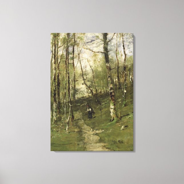 Toile Dans les bois de Barbizon en 1875 (Recto)
