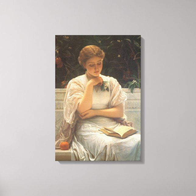 Toile Dans l'orangerie de Charles Edward Perugini (Recto)