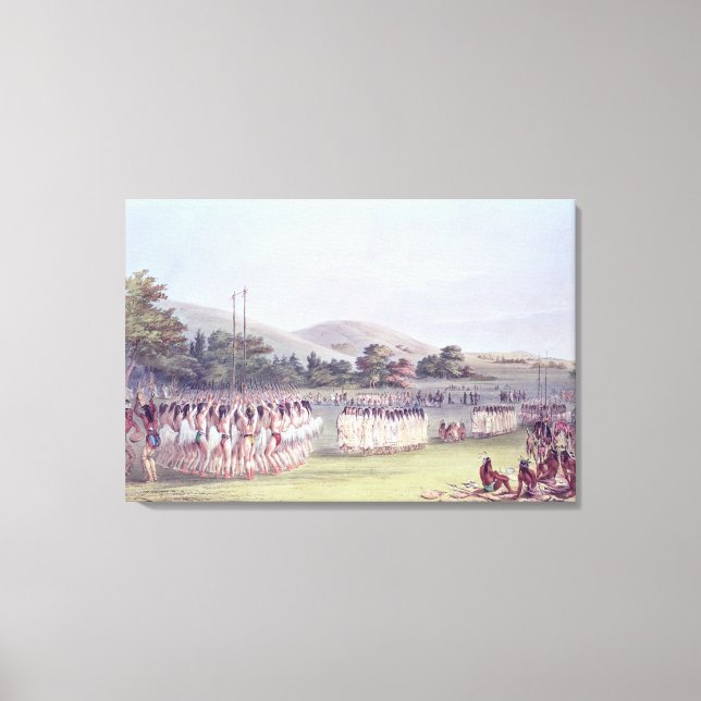 Toile Danse Choctaw Ball-Play, 1834-35 (Recto)