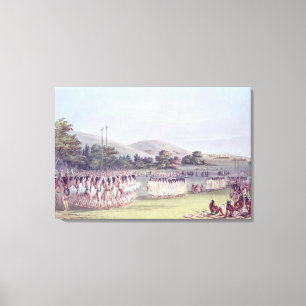 Toile Danse Choctaw Ball-Play, 1834-35