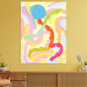 Toile Danse Colorée Abstraite Moderne