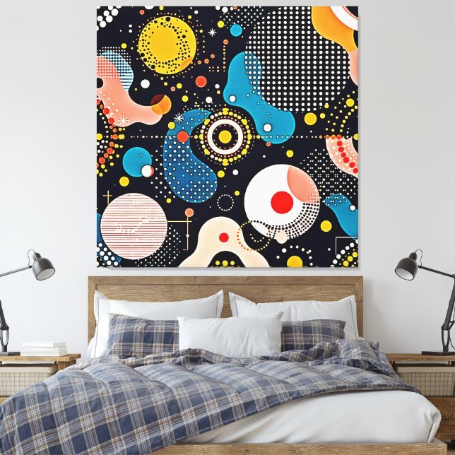 Toile Danse cosmique Abstraite (Insitu(Chambre))