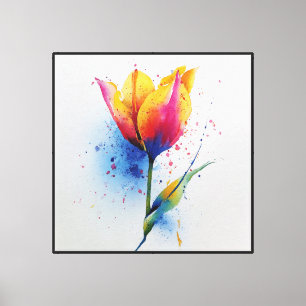 Toile Danse de tulipe au lever du soleil, Art abstrait a