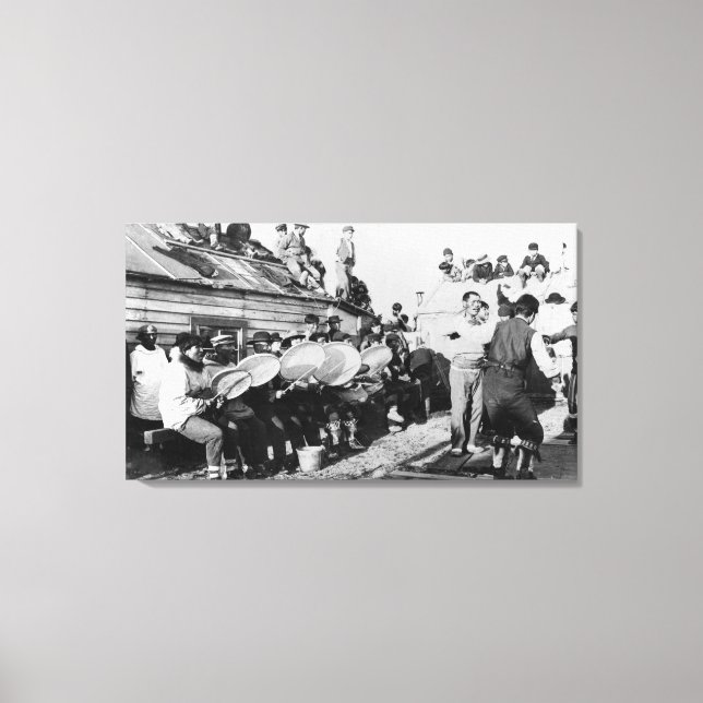 Toile Danse Eskimo cérémonielle à Nome, Alaska (Recto)