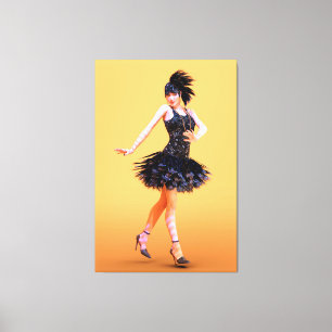 Toile Danse Flapper Vintage