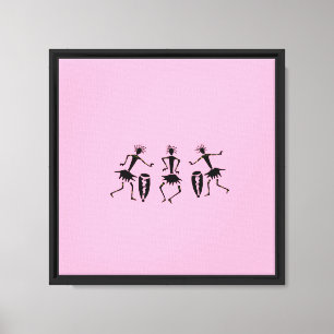 Toile Danse Inspirante, Art Africain mignon rose