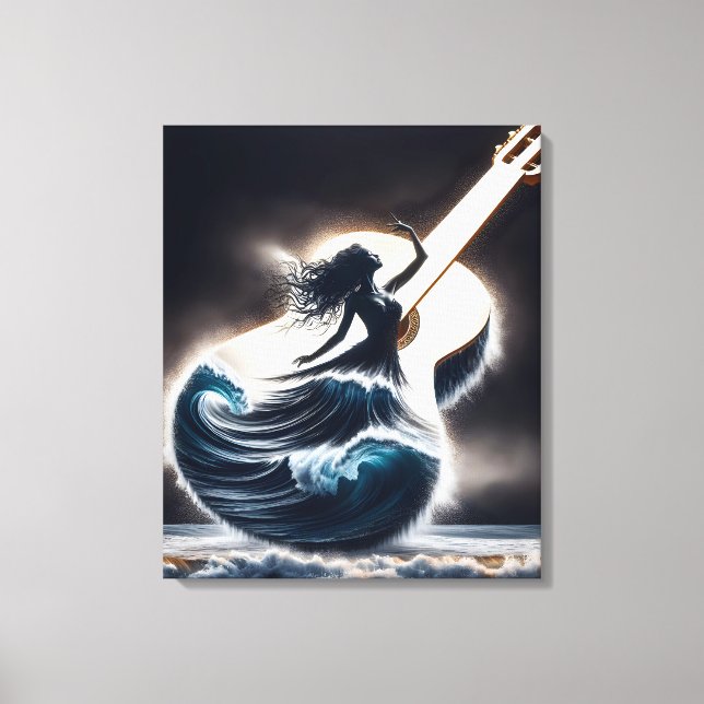 Toile Danseur de vague à la guitare (Recto)