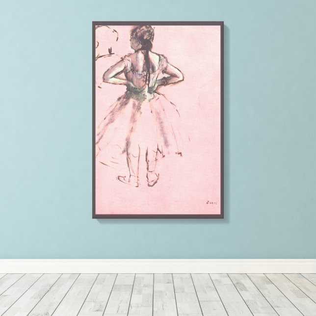 Toile Danseuse de dos, mains sur les hanches par Edgar D (Insitu (Plancher de Bois))